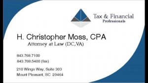 Chris Moss CPA Tax Attorney Your Tax and Financial Professional