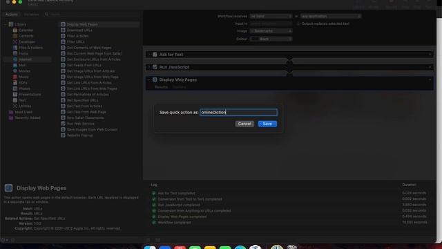 Creating a Dictionary shortcut on macOS bigSur (with Automator) смотреть онлайн