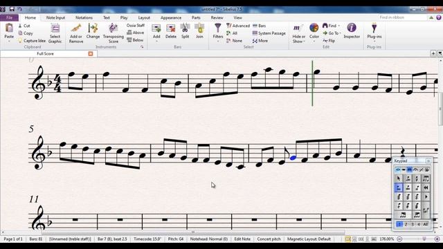 Sibelius 7.5 Tutorial Series - Using Keypad Layouts