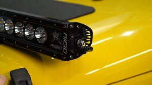 Jeep Wrangler JK Rigid Industries LED Light Bar Radiance Plus 50" Amber Backlight 07-18 Installatio