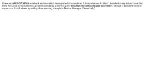 Installing trusted execution engine interface driver error