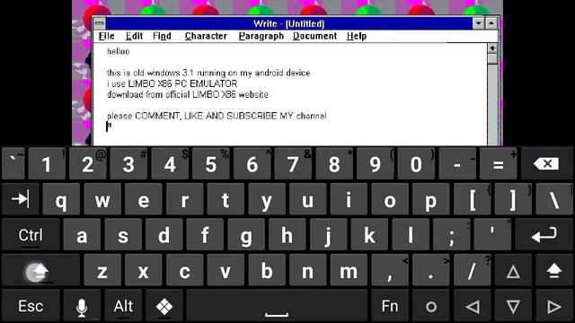 Windows 3.1 On Android LIMBO X86 Pc Emulator With Link