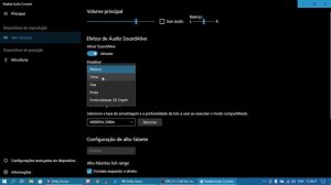 Configurando o Realtek áudio console