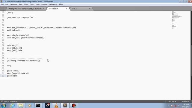 windows shellcoding
