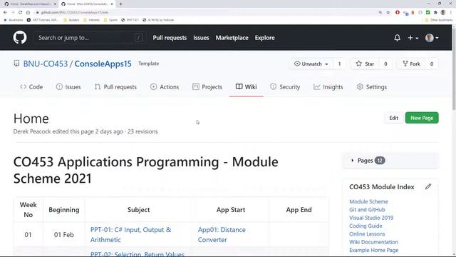 CO453-01C C# Console Applications - Wiki Pages смотреть онлайн