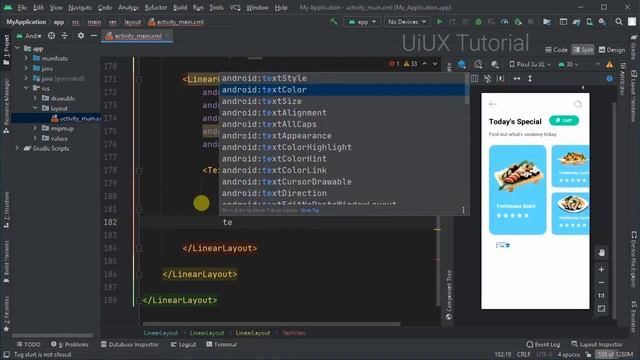 Food Delivery App UI Design | Android UI Design Tutorial | UiUX Tutorial