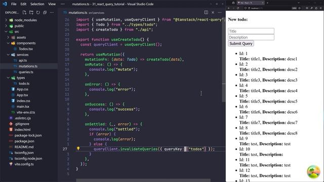 React Query Tutorial V5 - Full Tanstack Query Tutorial for Beginners смотреть онлайн