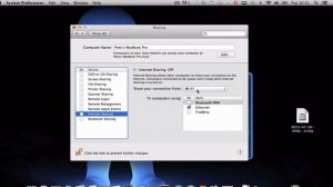 Shared internet Via Mac Ethernet