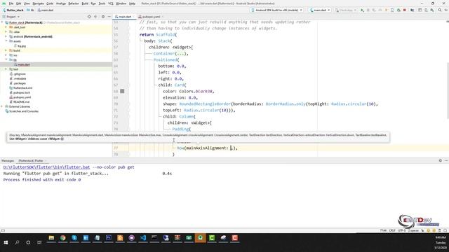 Flutter Tutorial - Layout Widgets #19 Stack