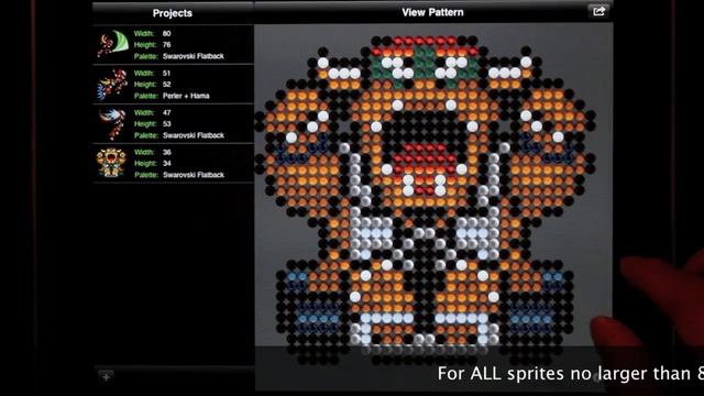 Swarovski Flatback Crystal Pattern Generator (Perler Hama too!) смотреть онлайн
