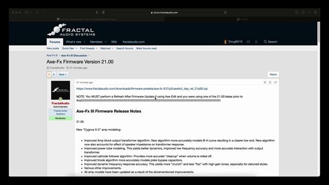 Axe-Fx III - Firmware 21.00 Is Now Available! смотреть онлайн