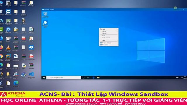 Hướng Dẫn Thiết Lập Windows Sandbox, Đào Tạo Bảo Mật Mạng ACNS (Athena Certified Network Security) смотреть онлайн