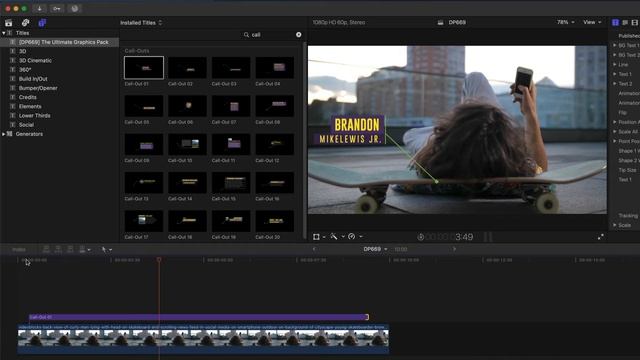 [DP669] The Ultimate Graphics Pack - Final Cut Pro X & Apple Motion | Tutorial смотреть онлайн