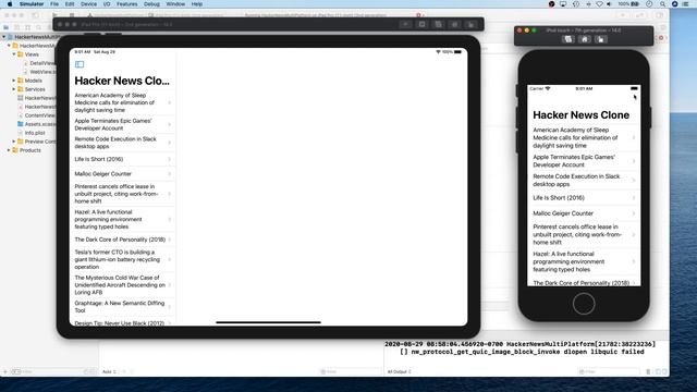 Multiplatform Hacker News Clone SwiftUI: App Demo смотреть онлайн