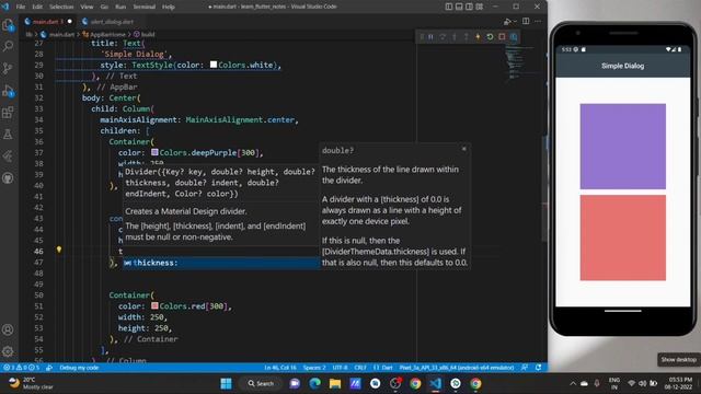 Divider - Horizontal & Vertical | Flutter Widget | Flutter Tutorial for Beginners | Divider Widget