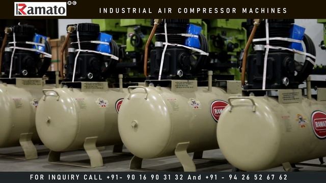 Industrial Motorised Air Compressor For Garage and Colour Works | Ramato Machines