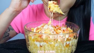 ASMR CHEESY MAC & CHEESE HOT CHEETOS (EATING SOUNDS) NO TALKING | SAS-ASMR