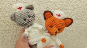 Мастер класс по вязанию крючком кошки и лисички доктора