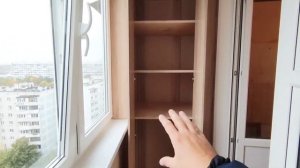 Шкаф на балкон-лоджию/Отделка балкона недорого/Мебель на лолжию в Москве.