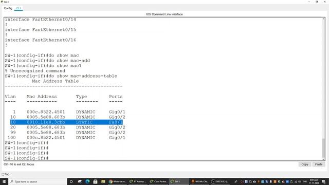 11.6.1 Packet Tracer - Switch Security Configuration смотреть онлайн