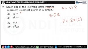 Physics MCQ's | NDA PYQs Series | NDA GAT | NDA 2 2022 Physics Questions