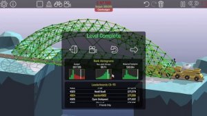 Poly Bridge: Level 3-11 Over Arching Bridge (no anchors)