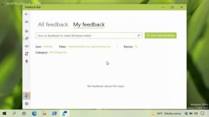 Submit feedback using Feedback hub in Windows 10