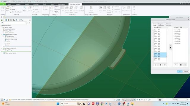 Hướng Dẫn Tách Khuôn Thanh Ghép Với 2 Lệnh Skirt Suface + Extend Cuver | PTC Creo Parametric 10.0 смотреть онлайн