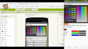 MIT APP INVENTOR 2 How to use Dynamic Color - Color picker part5