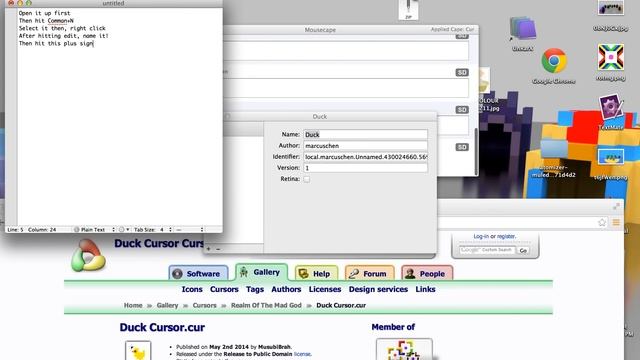 Changing cursor for MAC смотреть онлайн