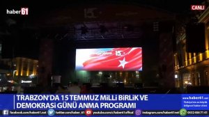 Trabzon'da 15 Temmuz Milli Birlik ve Demokrasi anma programı - Canlı yayın