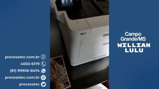 Processtec, Willian - Campo Grande/MS - Compra da Impressora Brother 8360 A4 Laser Color смотреть онлайн