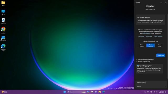 Windows 11 New Build 23493 | Enable Copilot on windows insider Program |