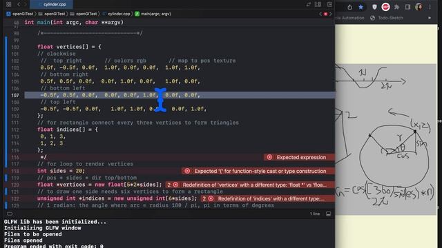 OpenGL Make A Cylinder From Scratch C++ CPP Xcode Mac 2022 смотреть онлайн