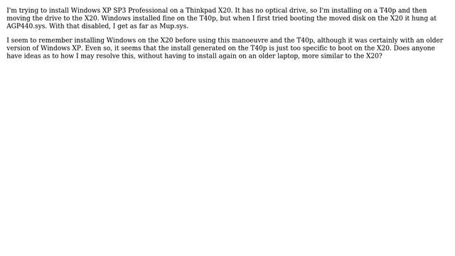 DevOps & SysAdmins: Windows XP boot hangs at Mup.sys смотреть онлайн