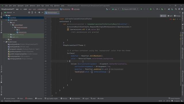 02.  Setup project and permissions - Android RTP(RTMP/RTSP) Screen Share