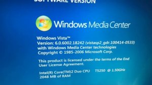 2007 DELL Inspiron 1720 Running on Windows Vista Home Premium SP2