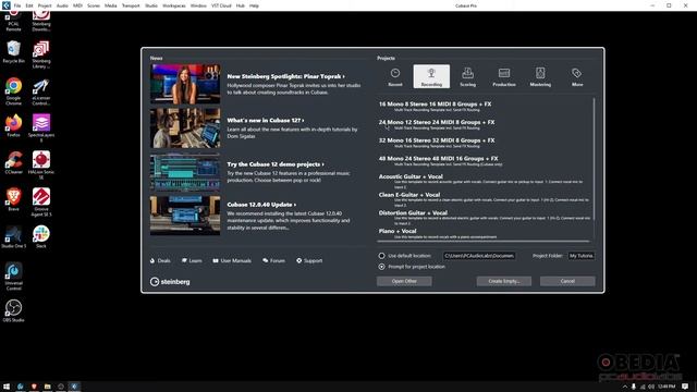 Steinberg #Cubase: How to create a new Cubase Project - OBEDIA Cubase Training & Tech Support смотреть онлайн