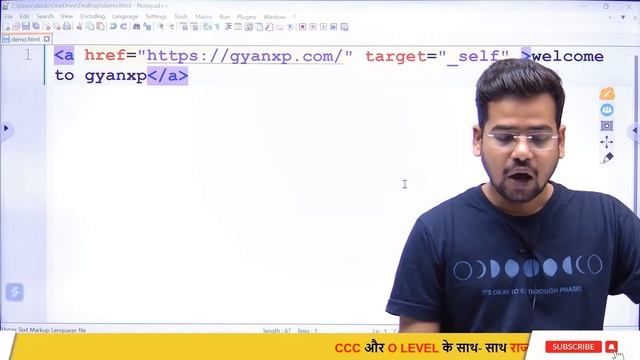 Day-12 || Web Designing M2-R5.1 || HTML HYPER LINK  || O Level July 2024 || GyanXp