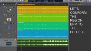 Logic Pro X - Force Audio Regions to Follow Project BPM - Apply Project Tempo to Region