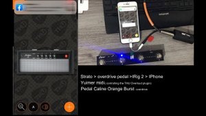 Pedal chocolate MIDI Controller Wireless Yuimer - TH-U iOS