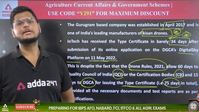 14-16 June | Agriculture Current Affairs 2022 & Government Schemes | By Sandeep Samal