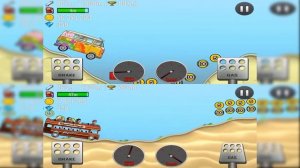 Hippie Van vs Tourist Bus - Hill Climb Racing Transport Vehicles Android GamePlay