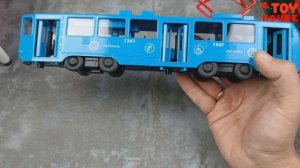 Едет ТРАМВАЙ ГОРИТ СВЕТ ЕСТЬ ЗВУК! Новинка Технопарк. Про машинки.