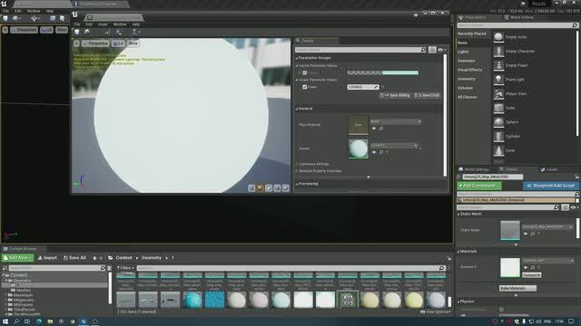 Создание светящегося материала , создание фонарика и создание темноты в Unreal Engine 4.25