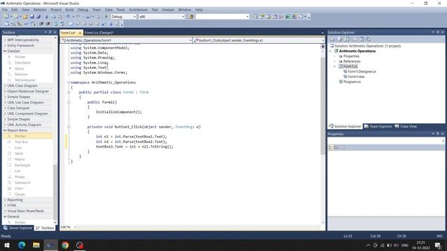 How to do Arithmetic Operations In Visual Studio using Textboxes and Buttons | Step by Step Tutoria