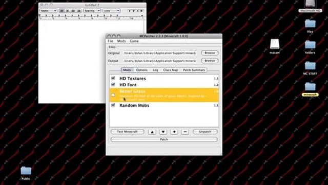 Installing Mods on Mac OS X 10.5 [MineCraft] prt 1 смотреть онлайн