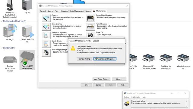 วิธีล้างหัวพิมพ์ canon Mp237,Mp230 (อย่างละเอียด) смотреть онлайн