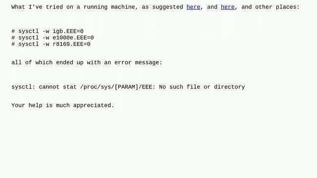 How To Permanently Disable EEE (Energy Efficient Ethernet) On Ethernet Card?