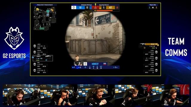 G2 VOICE COMMS ON M0NESY INSANE 1HP CLUTCH | G2 vs Astralis | CSGO IEM Katowice 2022